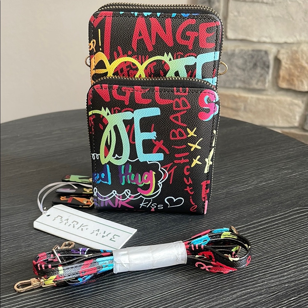 Park Ave. Colorful Graffiti CrossBody Bag